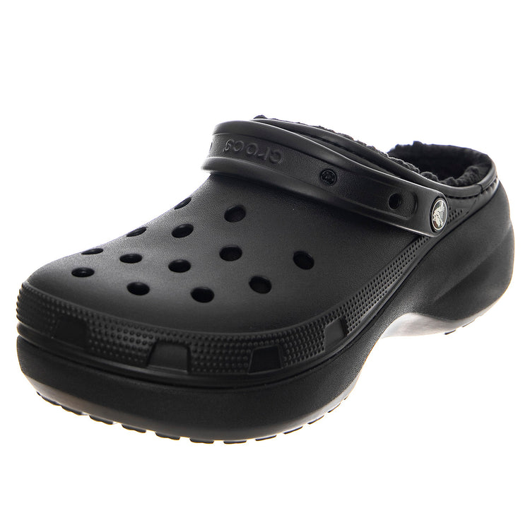 Classic Platform Lined Clog W BLK -  Sandali Donna Neri CR.207938-BLK . CROCS 