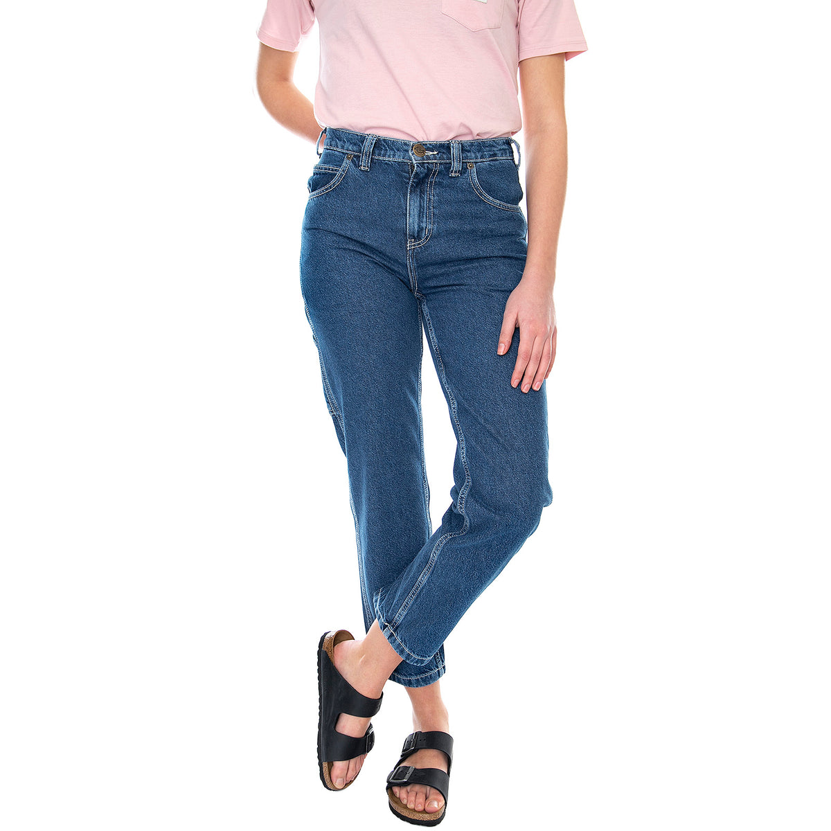 Womens Ellendale Denim Jeans - Classic Blue - Denim Jeans Donna Blu DK0A4XEKCLB1 . DICKIES 