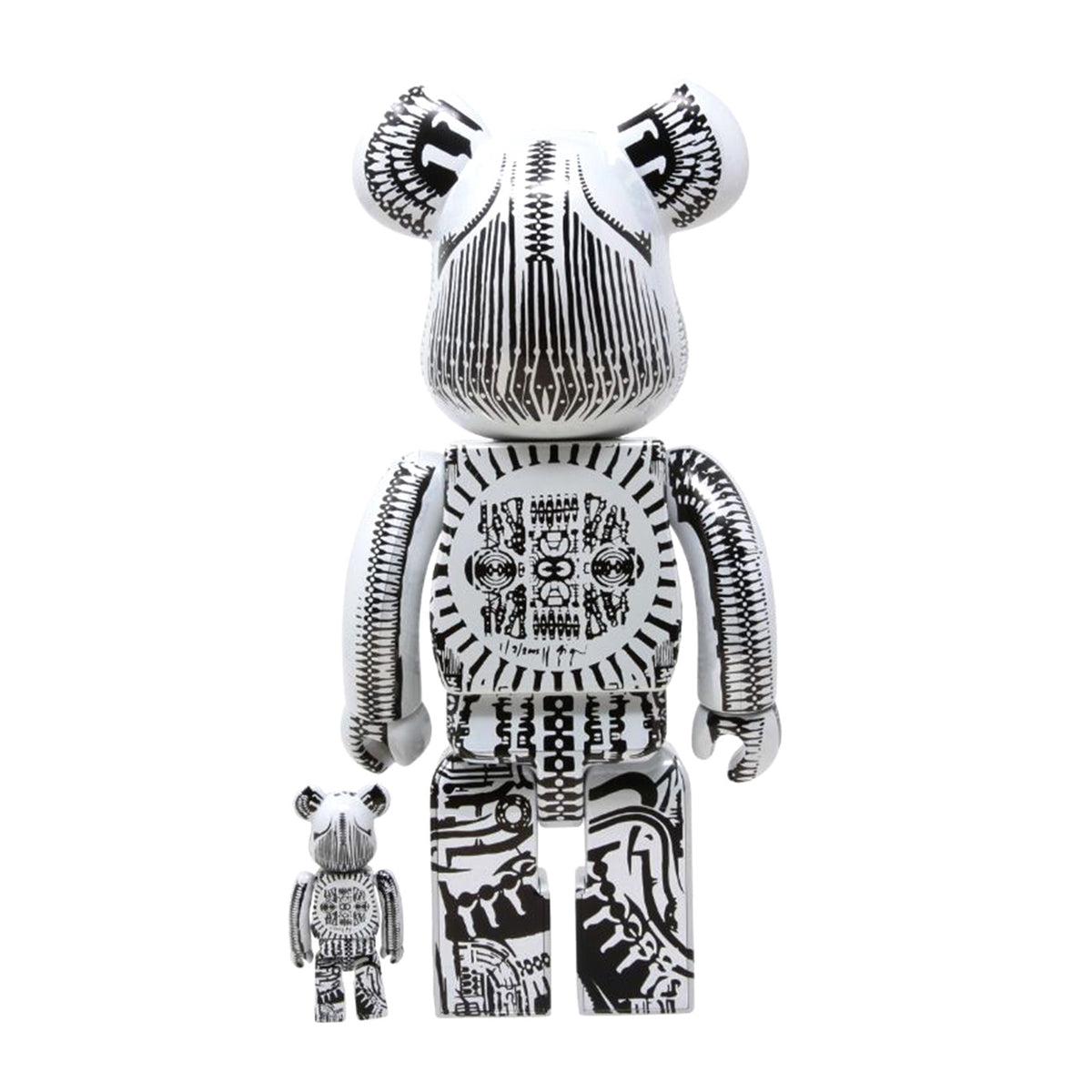Medicom H.R. Giger Be@Rbrick White 100% & 400% - Toy Multicolore MDTGIGER1 . MEDICOM TOY 