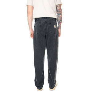 LANDON PANT BLACK HEAVY STONE WASH - Pantaloni Denim Jeans Uomo Neri - Lavaggio Strong I030468-8960 . CARHARTT WIP 