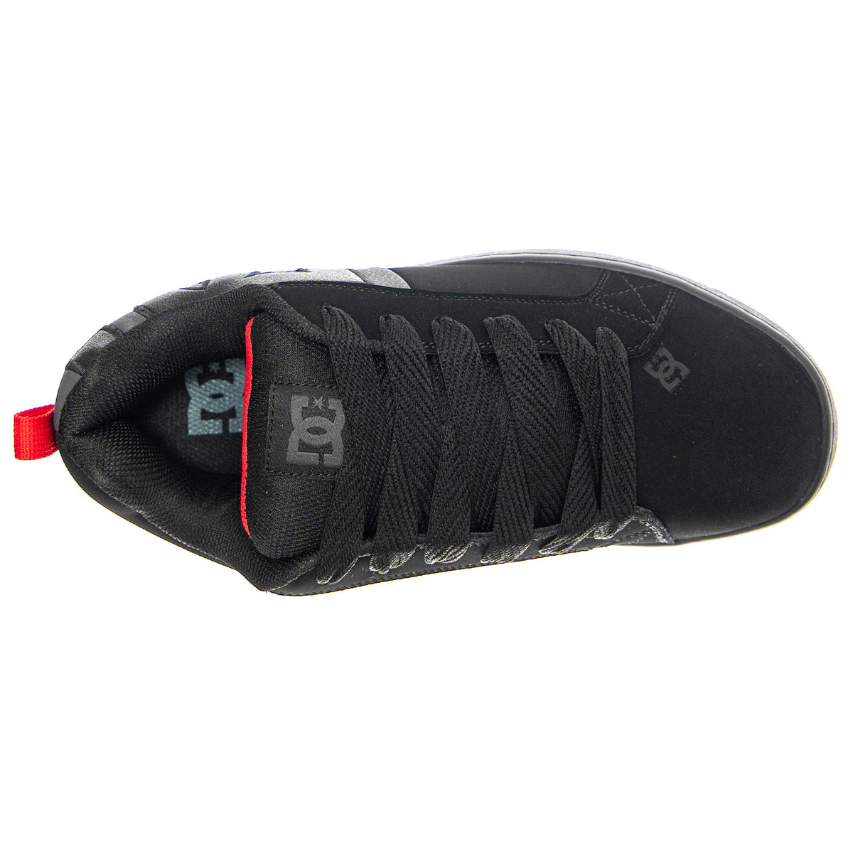 M' Court Graffik Black / Grey / Red - Scarpe Stringate Profilo Basso Uomo Nere US 12 ADYS100442 . DC 