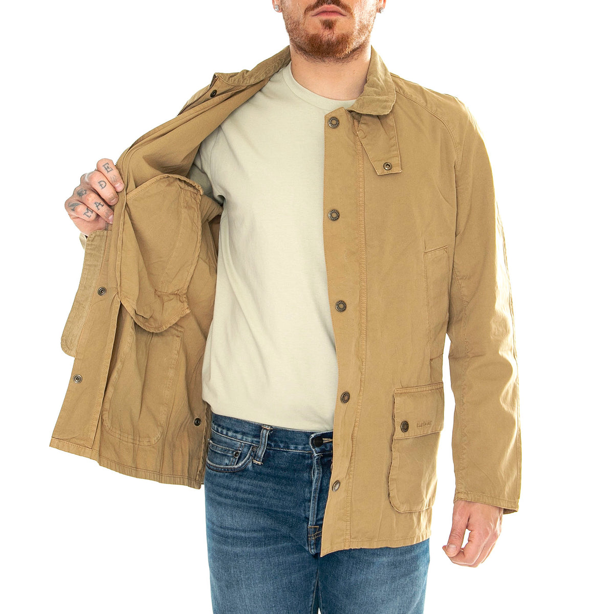 Ashby Casual Stone - Giacca Uomo Marrone MCA0792-BE31-SS23 . BARBOUR 