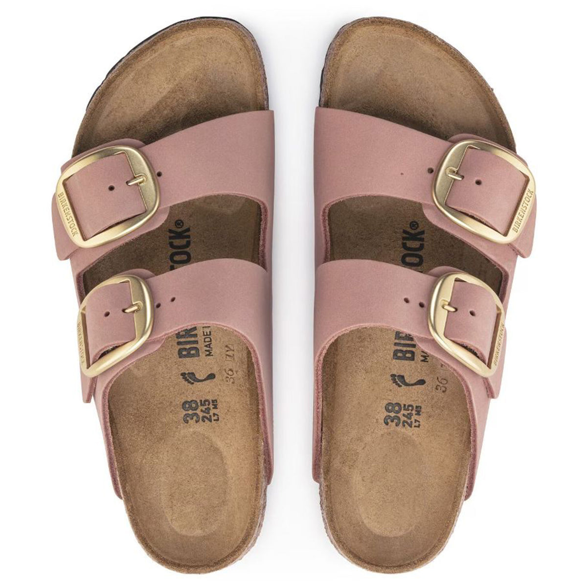 Arizona Big Buckle old rose Nubuck Leather - Sandali Donna Rosa 1024074 . BIRKENSTOCK 