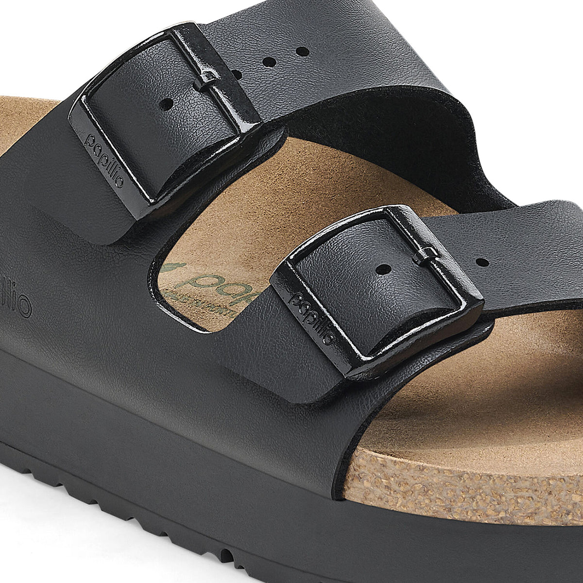 Arizona Platform Black Veg, Birko Flor - Sandali Donna Neri 1027395 . BIRKENSTOCK 