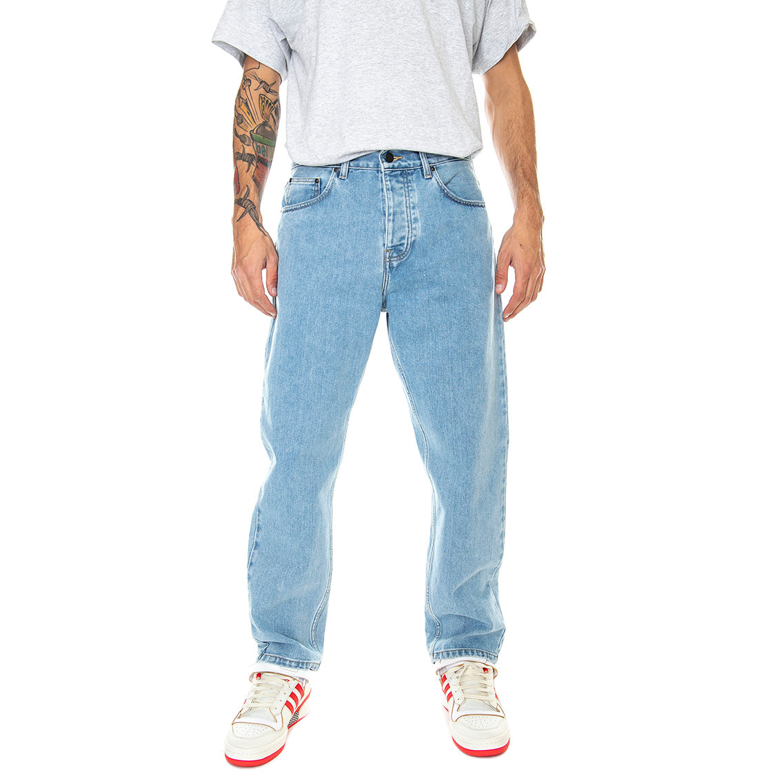 Newel Pant Stone Bleached - Pantaloni Denim Jeans Uomo Blu I029208-0112 . CARHARTT WIP 