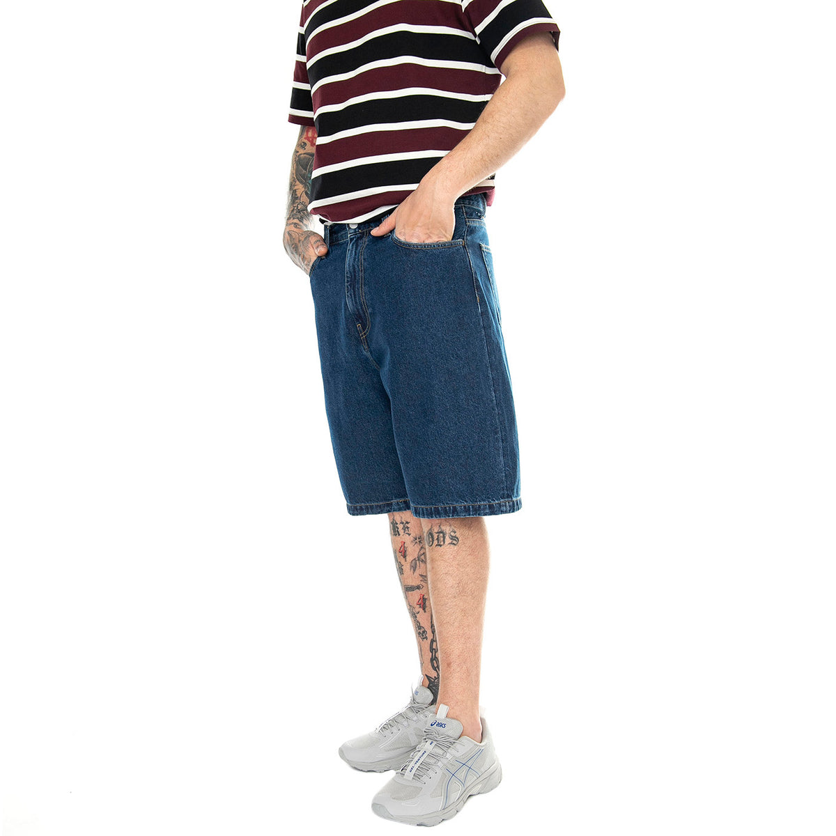Landon Short Blue /stone washed - Bermuda Denim Jeans Uomo Blu I030469.0106 . CARHARTT WIP 