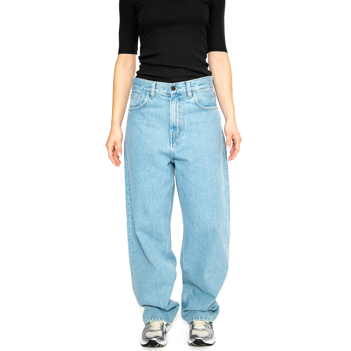 W' Brandon Pant Blue /stone bleached - Pantaloni Denim Jeans Donna Blu I031918.0112 . CARHARTT WIP 