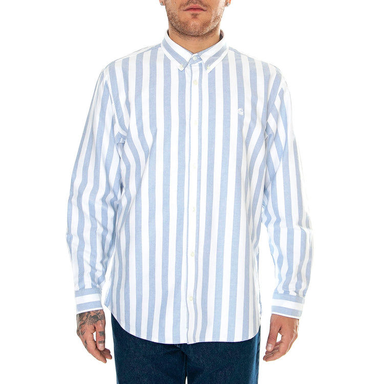 L/S Dillion Shirt bleach/white - Camicia Uomo Bianca I033027.XX.03 . CARHARTT WIP 