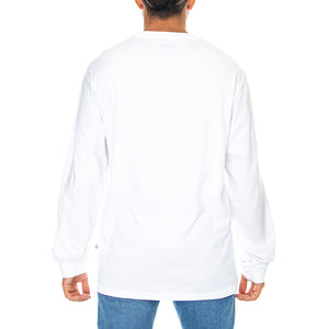 LS Mapleton Tee White - Maglietta Girocollo Maniche Lunghe Uomo Bianca DK0A4Y4RWHX1 . DICKIES 