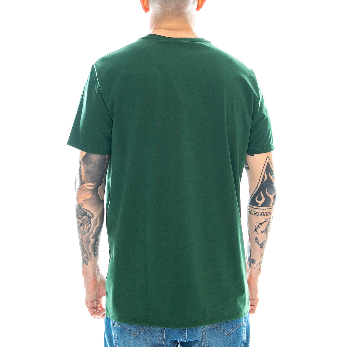 Logo 132 Tee - Green - Maglietta Girocollo Uomo Verde TH6709-132 . LACOSTE 