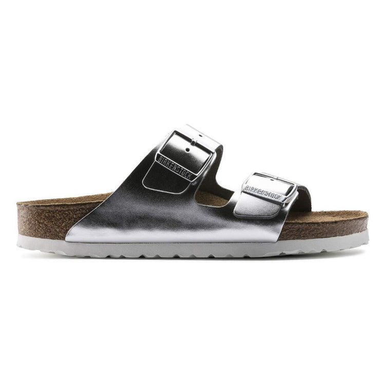 ARIZONA SOFT FOOTBED SANDALS CALZATA STRETTA - METALLIC SILVER - Sandali Uomo Argento 85180_4 . BIRKENSTOCK 