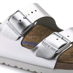 ARIZONA SOFT FOOTBED SANDALS CALZATA STRETTA - METALLIC SILVER - Sandali Uomo Argento 85180_4 . BIRKENSTOCK 