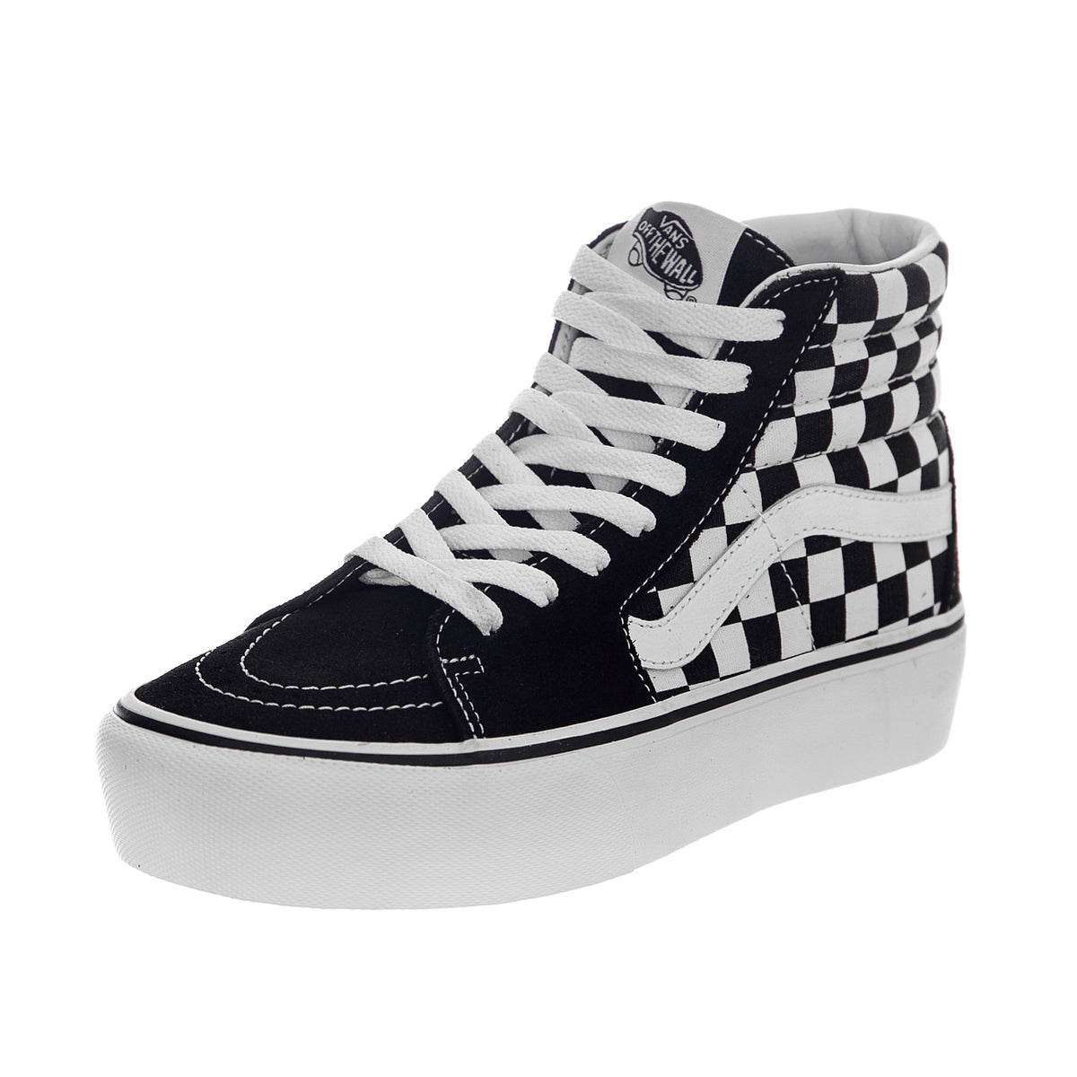 Ua Sk8-Hi Platform 2 - Checkerboard / True White / Black - Scarpe Profilo Alto Donna Multicolore VA3TKNQXH . VANS 