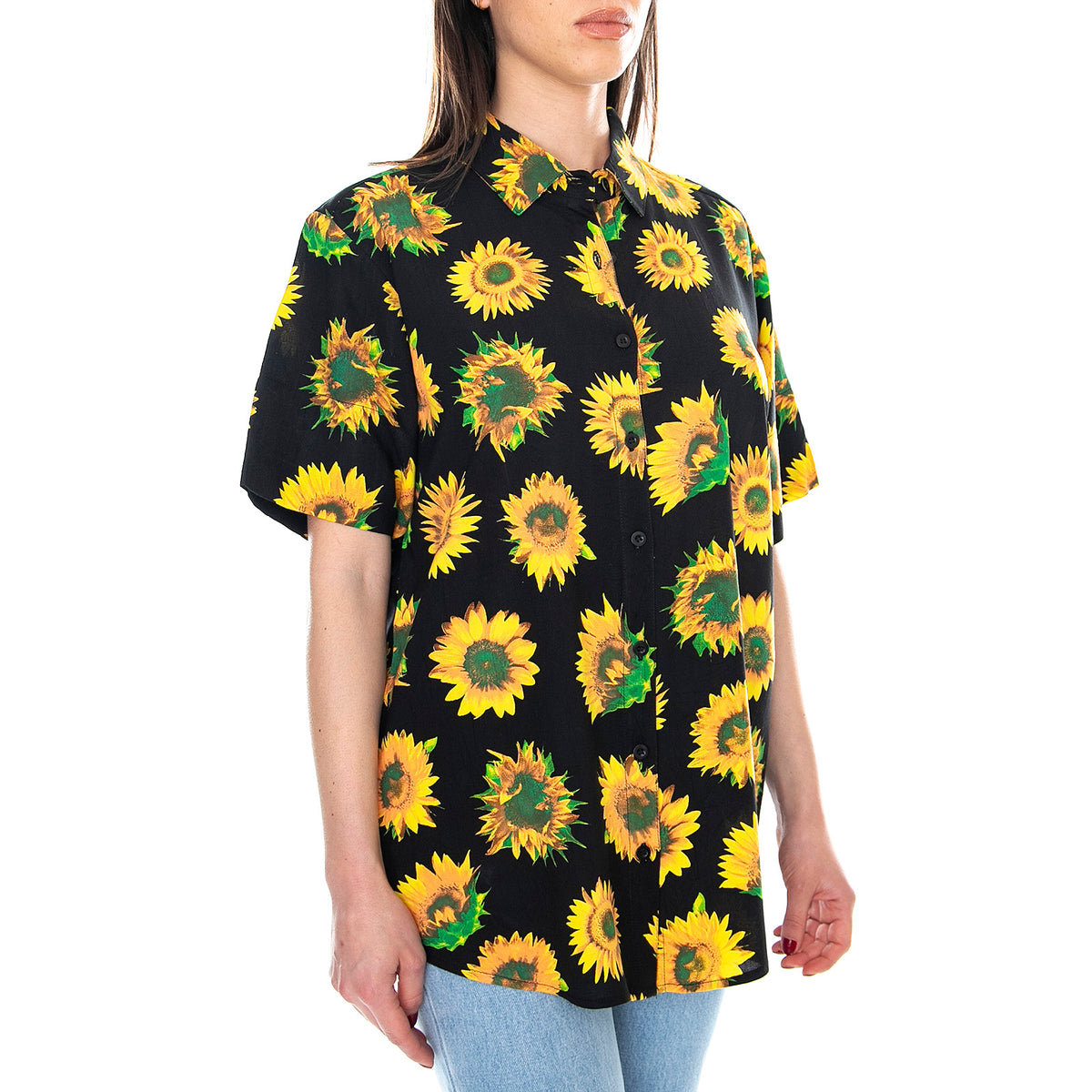 Adeline Shirt - Sunflower - Camicia Maniche Corte Donna Multicolore MRCADE TP14ADE-SUNBL . MOTEL ROCKS 