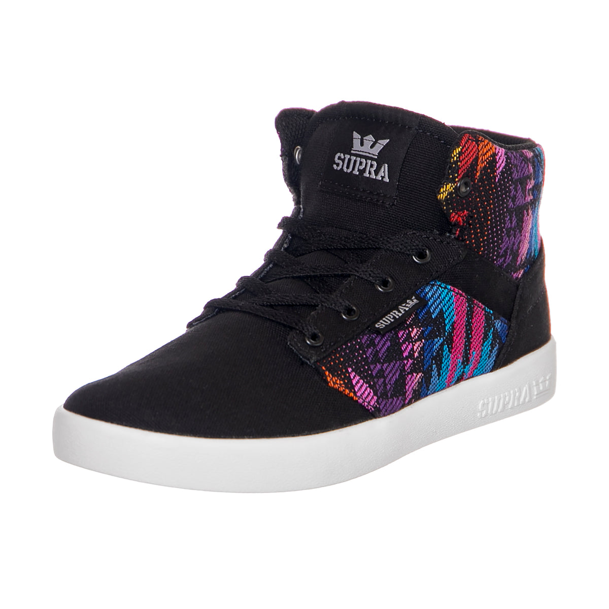 Yorek - Scarpe Profilo Alto Bambino / Bambina Nere  / Multicolore 58048-018 . SUPRA 