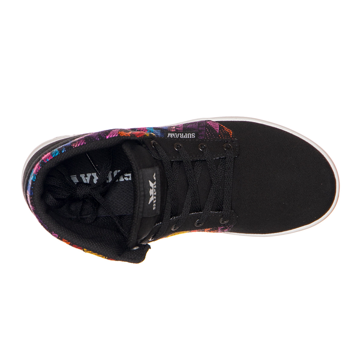 Yorek - Scarpe Profilo Alto Bambino / Bambina Nere  / Multicolore 58048-018 . SUPRA 