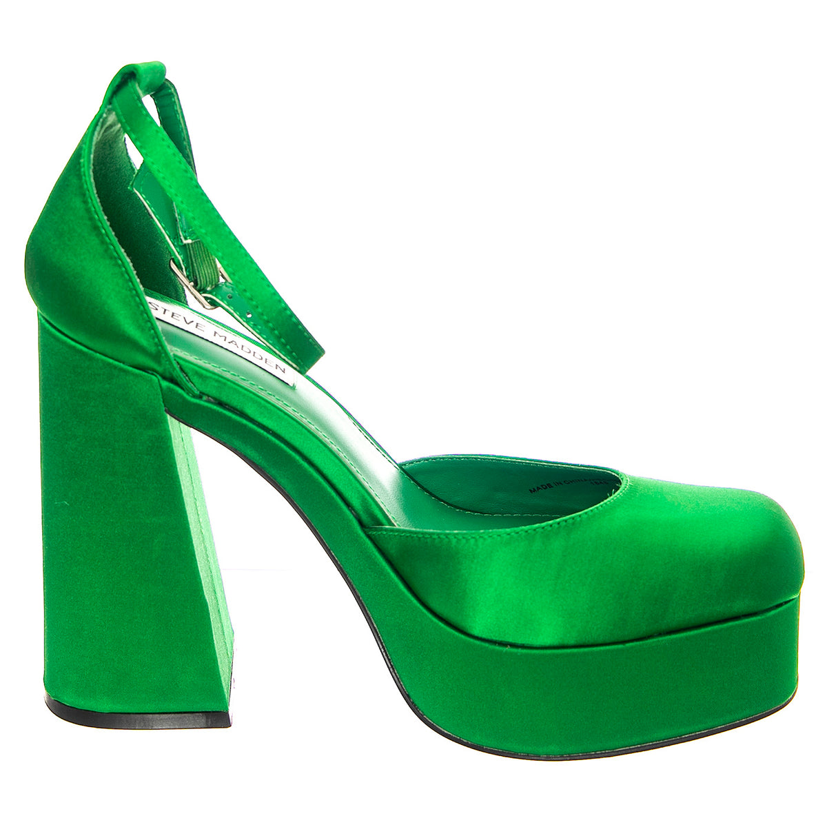 W' Londyn-Green Satin - Sandali Donna Verdi SM-LONDYNGRN . STEVE MADDEN 