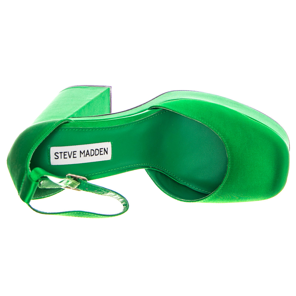 W' Londyn-Green Satin - Sandali Donna Verdi SM-LONDYNGRN . STEVE MADDEN 
