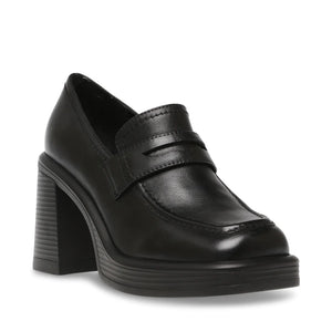 FAR-OUT BLACK LEATHER - Mocassini con Tacco Alto Donna Neri SMSFAR-OUT-BLA . STEVE MADDEN 