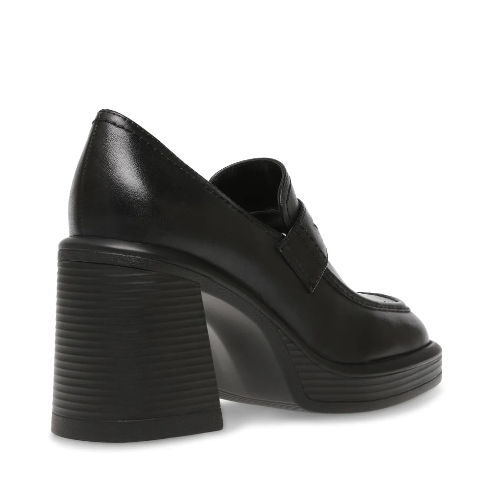 FAR-OUT BLACK LEATHER - Mocassini con Tacco Alto Donna Neri SMSFAR-OUT-BLA . STEVE MADDEN 