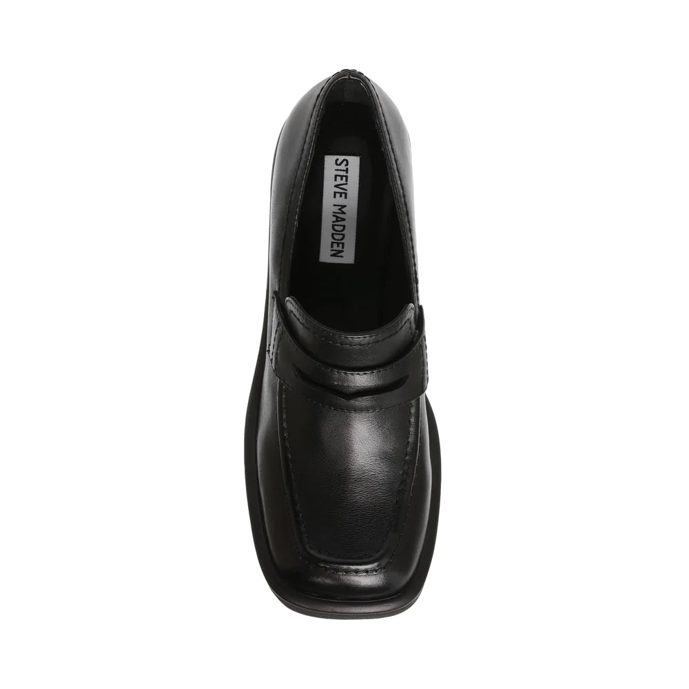 FAR-OUT BLACK LEATHER - Mocassini con Tacco Alto Donna Neri SMSFAR-OUT-BLA . STEVE MADDEN 