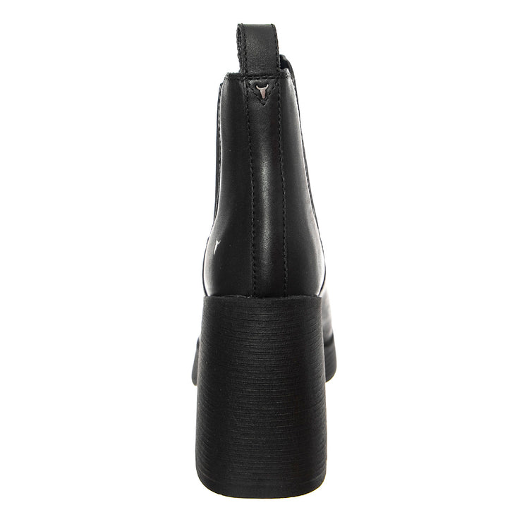 PRIORITY BLACK LEATHER - Stivaletti alla Caviglia Donna Neri WSSPRIORITY-BLK . WINDSOR SMITH 