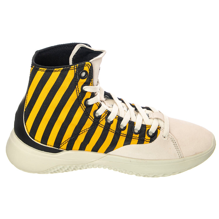 Statik - Scarpe Stringate Profilo Alto Uomo Gialle / Nere / Caution Stripe / Bone STATIK Caution Stripe-Bone . SUPRA 