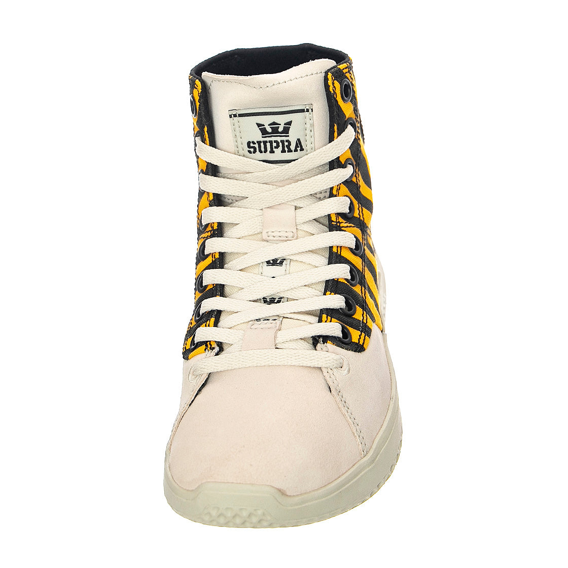 Statik - Scarpe Stringate Profilo Alto Uomo Gialle / Nere / Caution Stripe / Bone STATIK Caution Stripe-Bone . SUPRA 