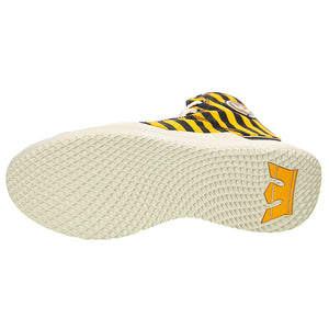 Statik - Scarpe Stringate Profilo Alto Uomo Gialle / Nere / Caution Stripe / Bone STATIK Caution Stripe-Bone . SUPRA 