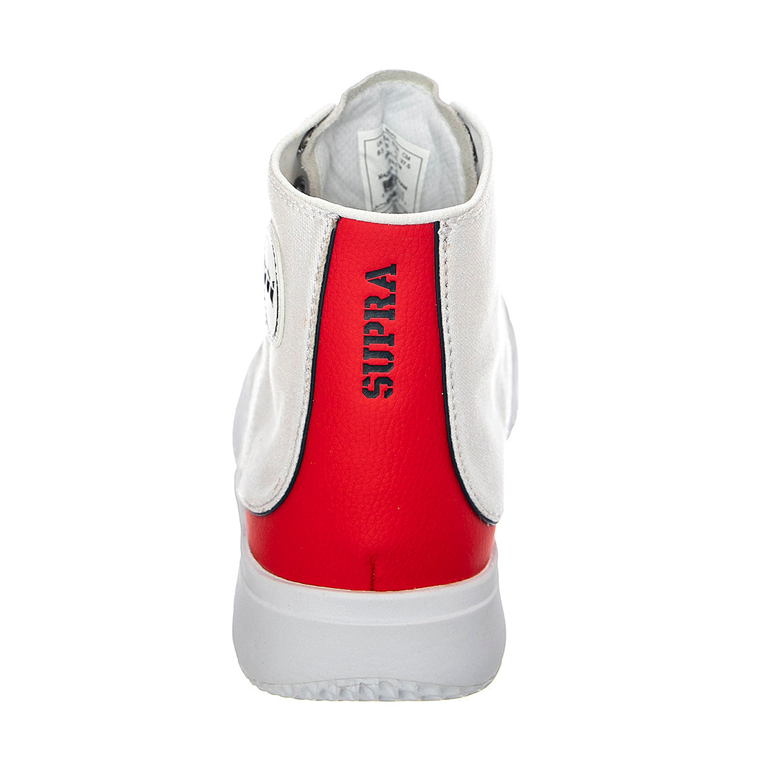 Statik - Scarpe Stringate Profilo Alto Uomo Bianche STATIK White-White . SUPRA 