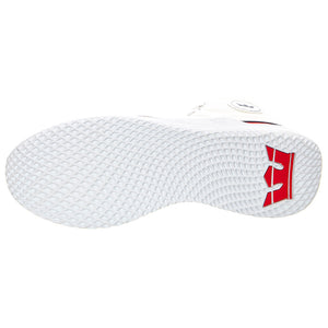 Statik - Scarpe Stringate Profilo Alto Uomo Bianche STATIK White-White . SUPRA 