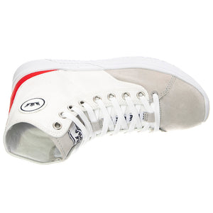 Statik - Scarpe Stringate Profilo Alto Uomo Bianche STATIK White-White . SUPRA 