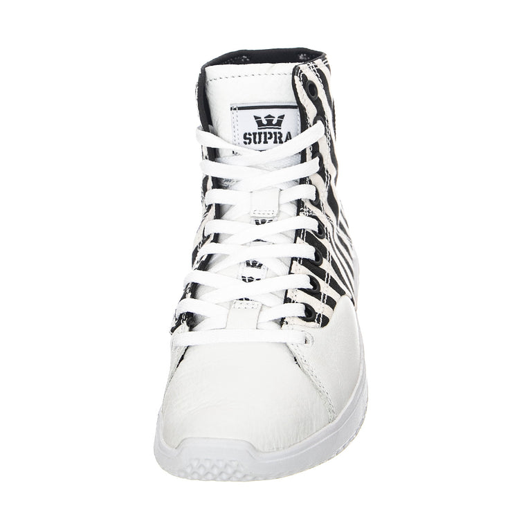Statik - Scarpe Stringate Profilo Alto Uomo Bianche / Nere / Stripe STATIK White Stripe-White . SUPRA 