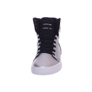 Kids Skytop Shoes - Silver Metallic / Black Shoes - Scarpe Profilo Alto Bambino Argento / Nere 58003-052-M . SUPRA 
