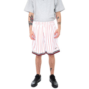 Signature Pinstripe Shorts - White - Bermuda Uomo Bianchi KRCKKMQ22006WHT . KARL KANI 