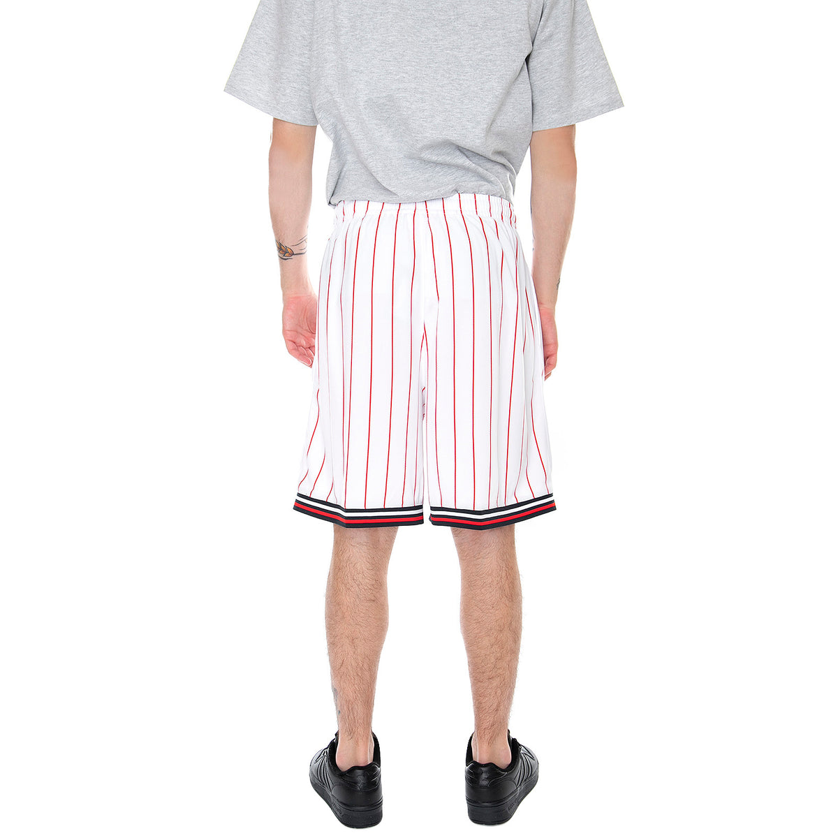 Signature Pinstripe Shorts - White - Bermuda Uomo Bianchi KRCKKMQ22006WHT . KARL KANI 
