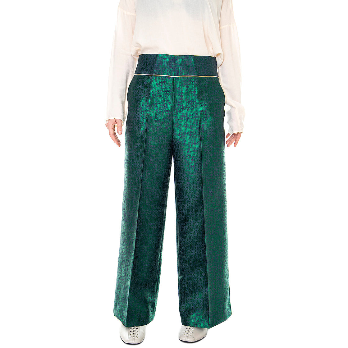 Classic 021SD25028 - Pantaloni Donna Verdi / Foresta / Pavone 021SD25028 -029068-01 . ALESSIA SANTI 