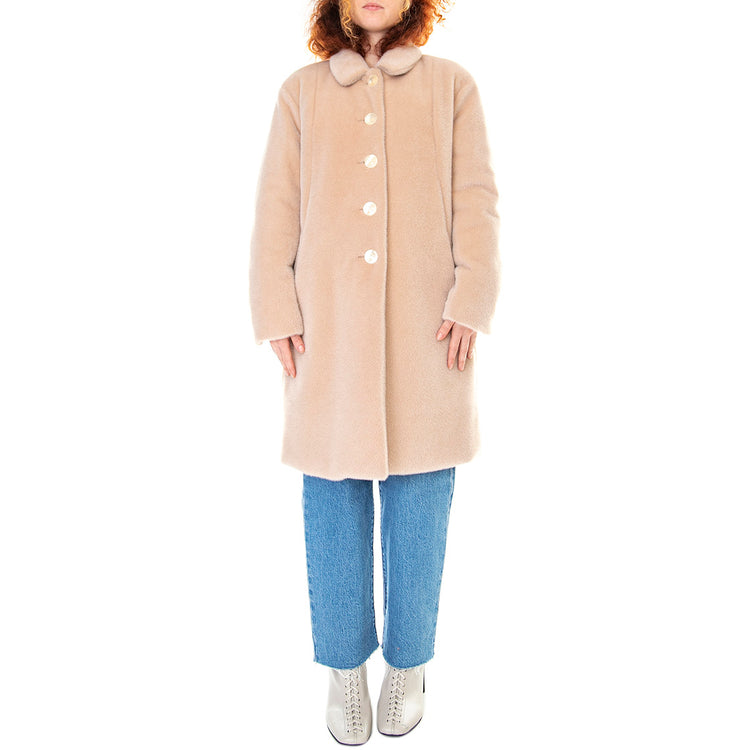 Coat 021SD35006 - Cappotto Donna Rosa / Champagne 021SD35006 -S2285 . ALESSIA SANTI 