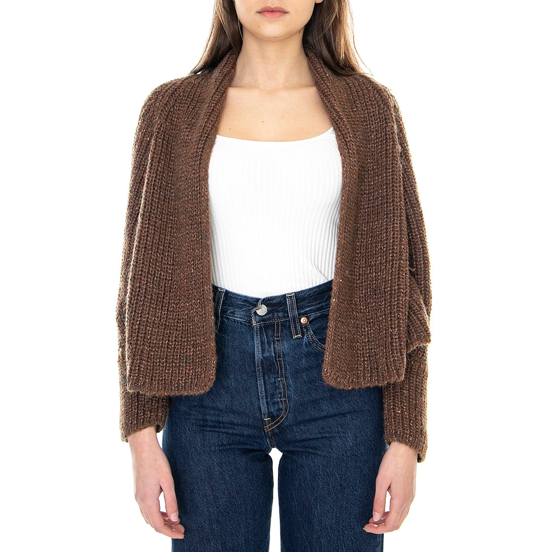 021SD53059 - Cardigan Donna Marrone / Ruggine 021SD53059 -S2401 . ALESSIA SANTI 