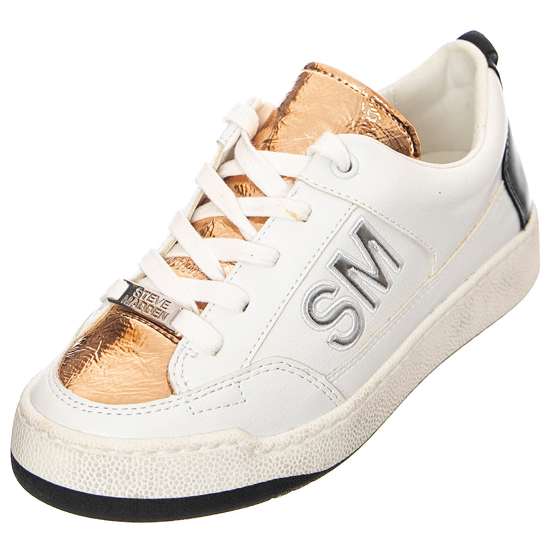Gimmie Action - Scarpe Stringate Profilo Basso Donna Bianche / Cow SMPGIMMIE-WHTMLT . STEVE MADDEN 