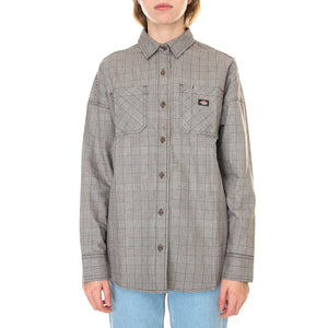W' Bakerhill Shirt Dark Brown - Camicia Donna Multicolore DK0A4Y15DBX1 . DICKIES 