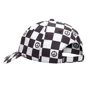 Wm Court Side Printed Hat Califas Ditsy White / Black / Lilas - Cappellino con Visiera Bianco / Nero / Checkerbaord VN0A34GRY0J1 . VANS 