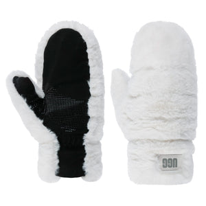W' Quilted Faux Fur Mitten Nimbus - Guanti Moffole Bianchi UGA21635-NMB . UGG 