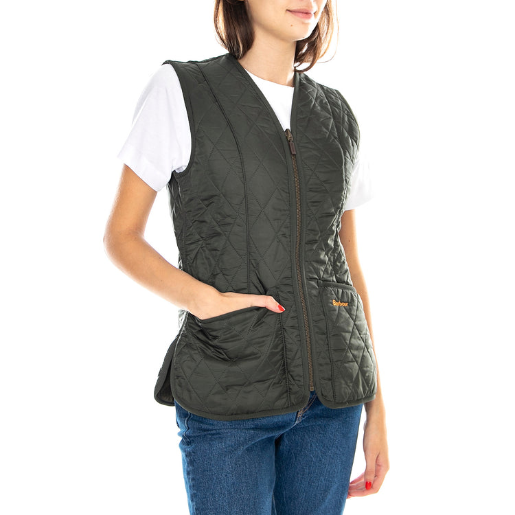 FLEECE BETTY LINER OLIVE - Giacca Smanicata Donna Verde LLI0003-OL71 . BARBOUR 