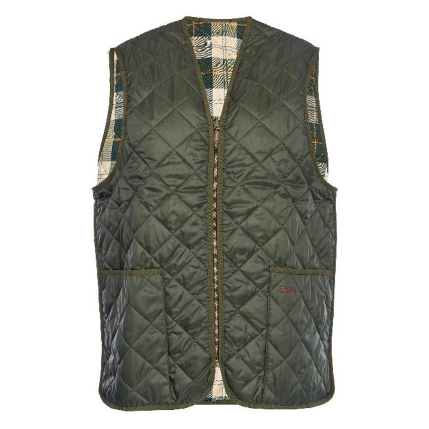 QUILTED WAISTCOAT ZIP IN LINER OLIVE/ANCIENT - Giacca Smanicata Uomo Marrone MLI0001-GN91-FW23 . BARBOUR 