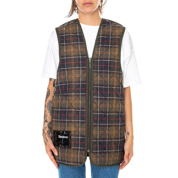 QUILTED WAISTCOAT ZIP IN LINER OLIVE/CLASSIC - Giacca Smanicata Uomo Verde MLI0001-GN92-FW23 . BARBOUR 