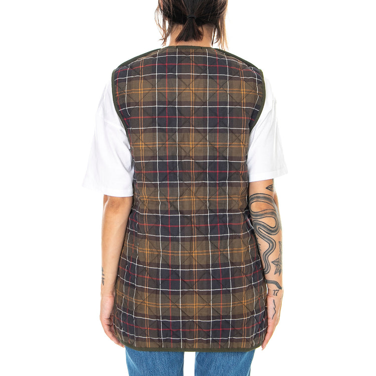 QUILTED WAISTCOAT ZIP IN LINER OLIVE/CLASSIC - Giacca Smanicata Uomo Verde MLI0001-GN92-FW23 . BARBOUR 