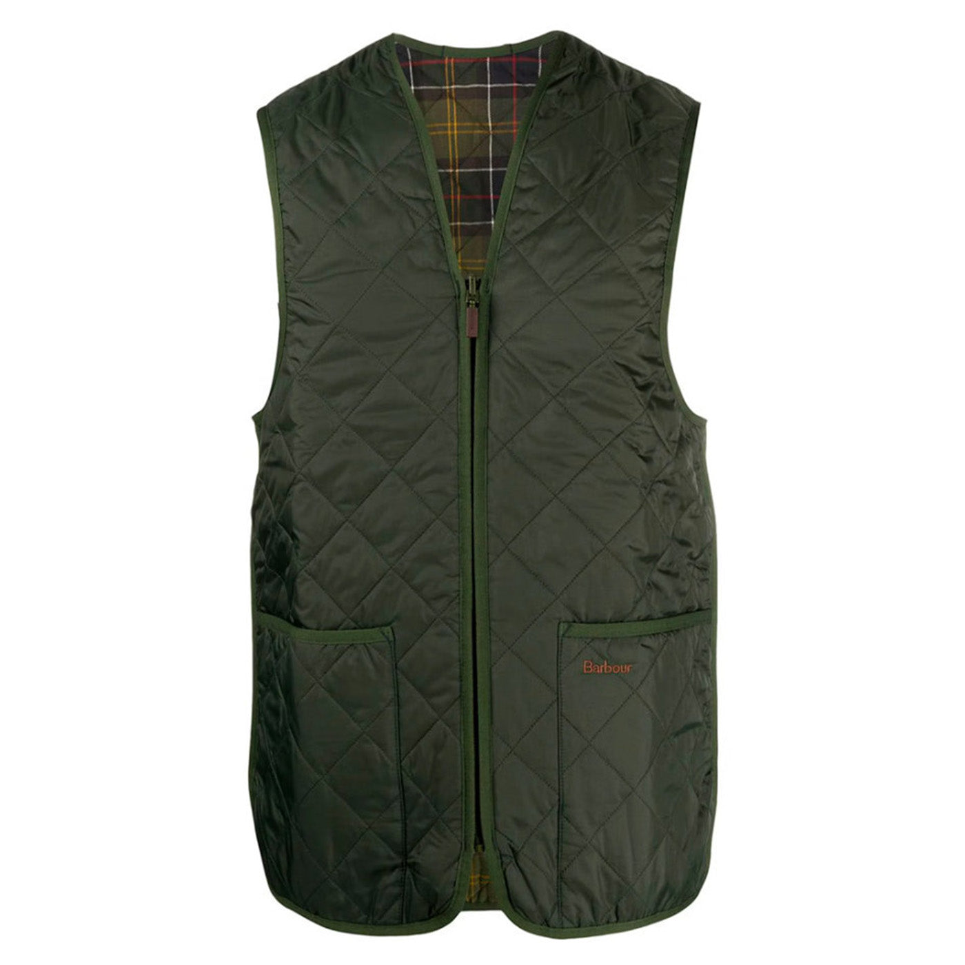 QUILTED WAISTCOAT ZIP IN LINER OLIVE/CLASSIC - Giacca Smanicata Uomo Marrone MLI0001-GN92-FW23 . BARBOUR 