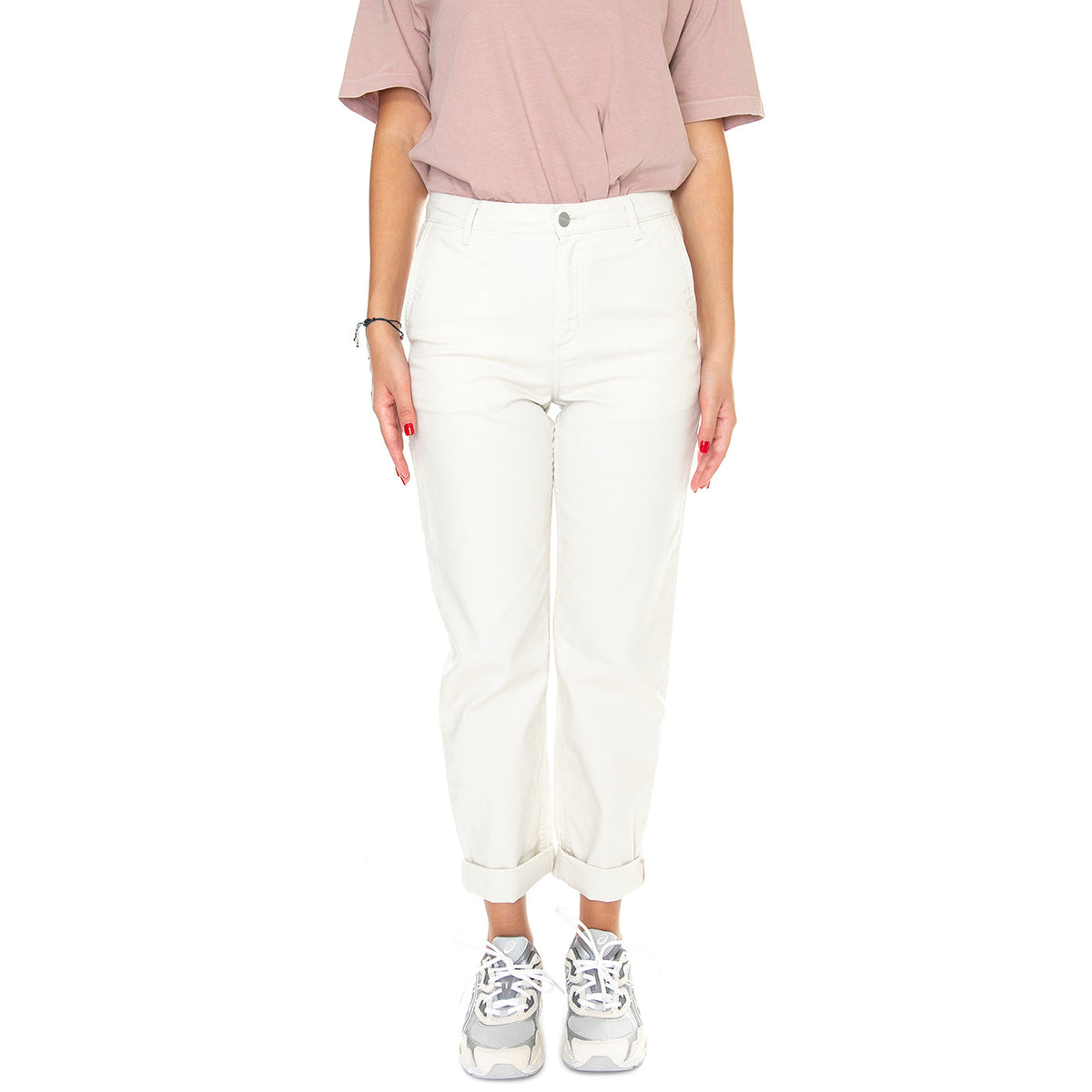 W' Pierce Pant Salt /rinsed - Pantaloni Donna Beige I028635.1NG02 . CARHARTT WIP 