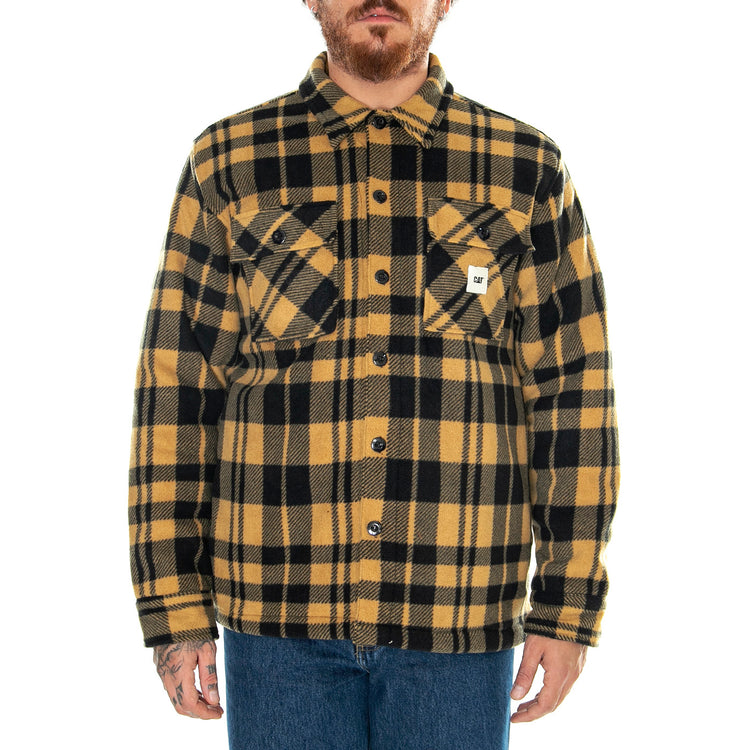 Plaid Shacket Yellow Check - Giacca Uomo Multicolore 6040057-13793 . CAT 